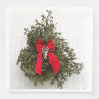 Weihnachtskrieg mit Red Bow Serviette