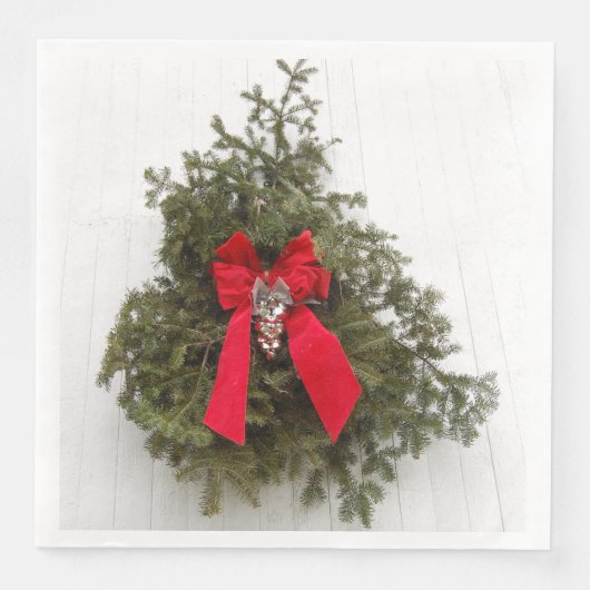 Weihnachtskrieg mit Red Bow Serviette (Vorderseite)