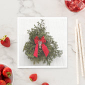 Weihnachtskrieg mit Red Bow Serviette (Beispiel)