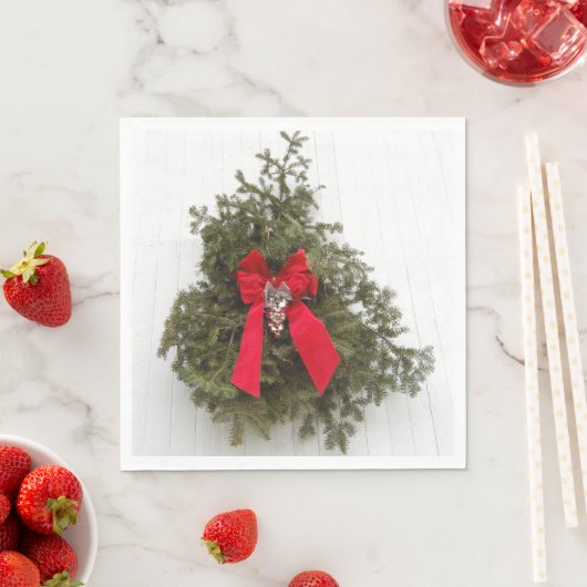 Weihnachtskrieg mit Red Bow Serviette (Beispiel)