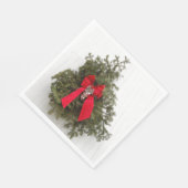 Weihnachtskrieg mit Red Bow Serviette (Ecke)