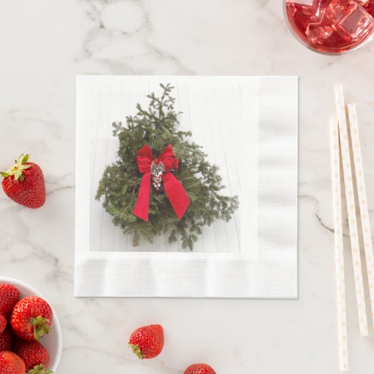 Weihnachtskrieg mit Red Bow Serviette (Beispiel)