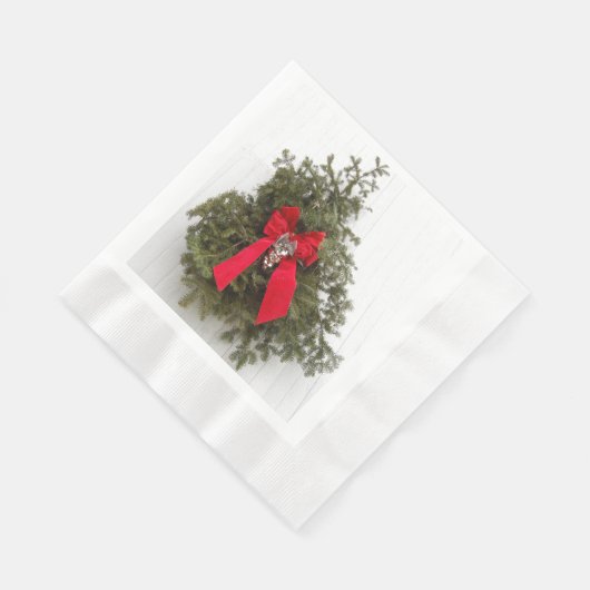 Weihnachtskrieg mit Red Bow Serviette (Ecke)