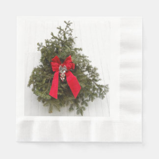 Weihnachtskrieg mit Red Bow Serviette
