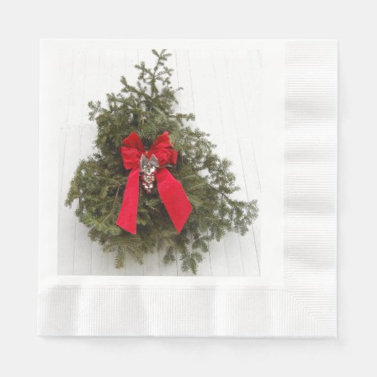 Weihnachtskrieg mit Red Bow Serviette (Vorderseite)