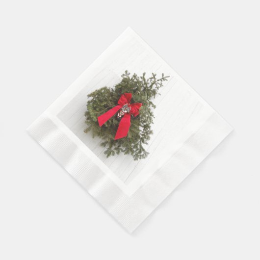 Weihnachtskrieg mit rotem Bogen Serviette (Ecke)
