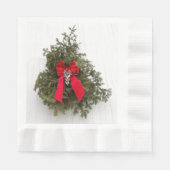 Weihnachtskrieg mit rotem Bogen Serviette (Vorderseite)