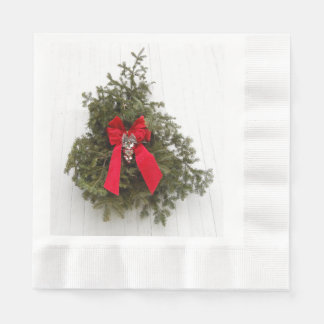Weihnachtskrieg mit rotem Bogen Serviette