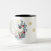 Weihnachtskrieg mit schönem katzenwinterurlaub zweifarbige tasse (Vorderseite Links)