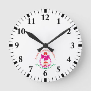 Weihnachtskrieg Runde Wanduhr