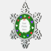 Weihnachtskrieg Schneeflocken Zinn-Ornament (Rechts)