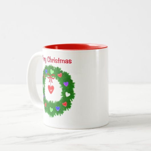 Weihnachtskrieg Zweifarbige Tasse (Vorderseite Links)