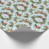 Weihnachtskriege Berries Bows Moderne Weihnachten Geschenkpapier (Ecke)