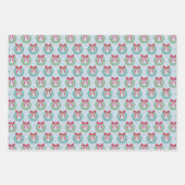 Weihnachtskriege mit Bows Retro Inspiriert Geschenkpapier Set (Vorderseite 3)