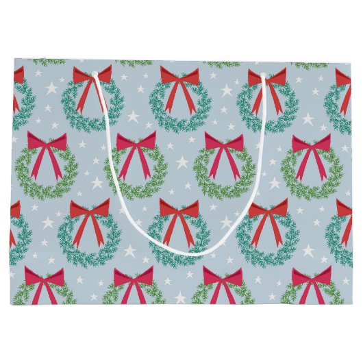 Weihnachtskriege mit Bows Retro Inspiriert Große Geschenktüte (Rückseite)