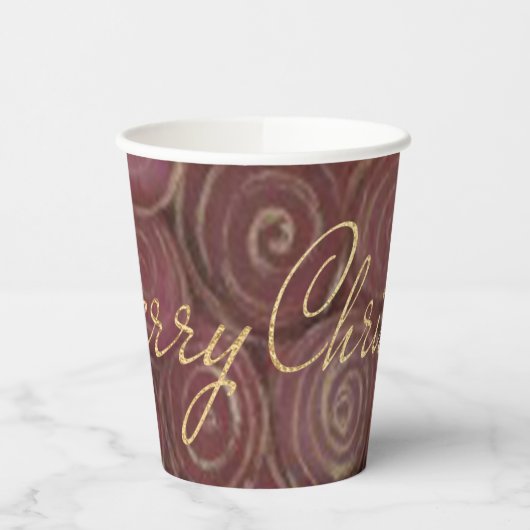 Weihnachtskrimson Pappbecher (Links)