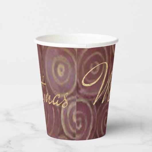 Weihnachtskrimson Pappbecher (Rechts)