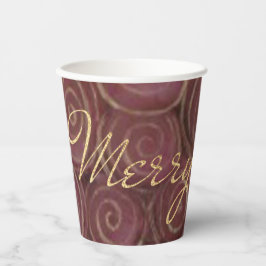 Weihnachtskrimson Pappbecher