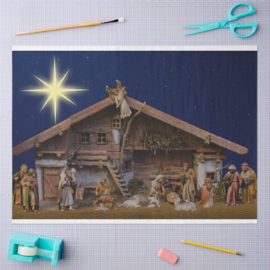 Weihnachtskrippe 3 Dekoupage Tissue Paper Seidenpapier (Basteln)