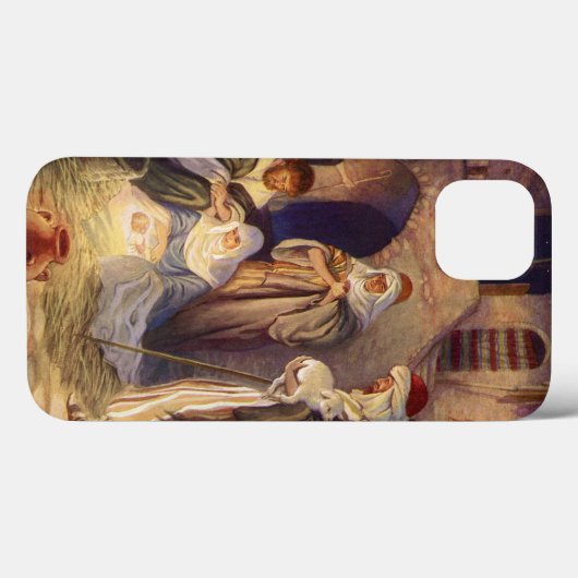 Weihnachtskrippe, 3 Hirten und Jesus Case-Mate iPhone Hülle (Rückseite (Horizontal))