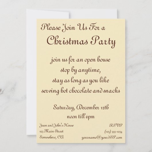 Weihnachtskrippe, 3 Hirten und Jesus Einladung (Rückseite)