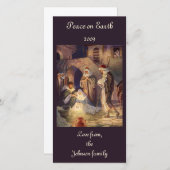 Weihnachtskrippe, 3 Hirten und Jesus Feiertagskarte (Vorne/Hinten)