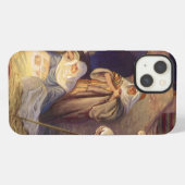 Weihnachtskrippe, 3 Hirten und Jesus iPhone Hülle (Rückseite (Horizontal))