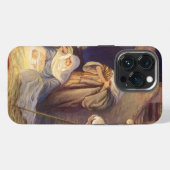 Weihnachtskrippe, 3 Hirten und Jesus iPhone Hülle (Rückseite (Horizontal))