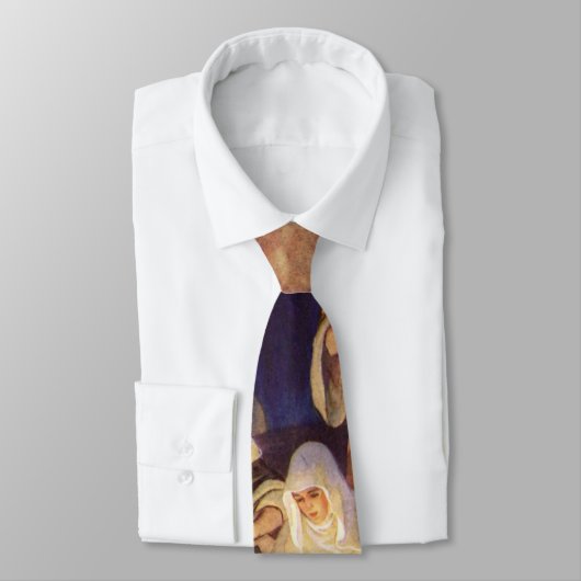 Weihnachtskrippe, 3 Hirten und Jesus Krawatte (Gebunden)