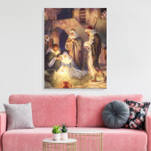 Weihnachtskrippe, 3 Hirten und Jesus Leinwanddruck (Insitu (Wohnzimmer))