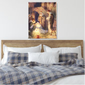 Weihnachtskrippe, 3 Hirten und Jesus Leinwanddruck (Insitu (Schlafzimmer))