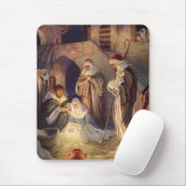 Weihnachtskrippe, 3 Hirten und Jesus Mousepad (Mit Mouse)