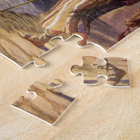 Weihnachtskrippe, 3 Hirten und Jesus Puzzle (Seite)