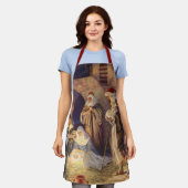 Weihnachtskrippe, 3 Hirten und Jesus Schürze (Getragen)