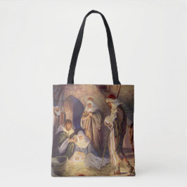 Weihnachtskrippe, 3 Hirten und Jesus Tasche