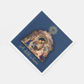 Weihnachtskrippe Adoration des Säuglings Jesus Nap Serviette (Ecke)