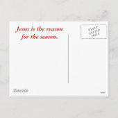 Weihnachtskrippe an der Geburt Feiertagspostkarte (Rückseite)