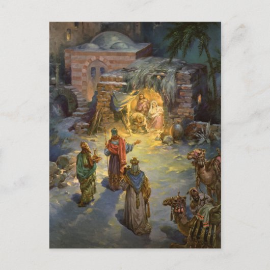 Weihnachtskrippe aus Weihnachten mit Besuch Magi (Vorderseite)