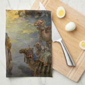 Weihnachtskrippe aus Weihnachten mit Besuch Magi Geschirrtuch (Viertel Falte)