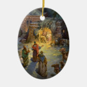 Weihnachtskrippe aus Weihnachten mit Besuch Magi Keramik Ornament (Vorne)
