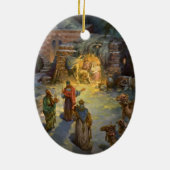 Weihnachtskrippe aus Weihnachten mit Besuch Magi Keramik Ornament (Hinten)