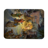 Weihnachtskrippe aus Weihnachten mit Besuch Magi Magnet (Horizontal)