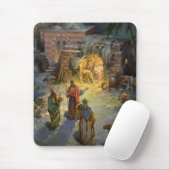 Weihnachtskrippe aus Weihnachten mit Besuch Magi Mousepad (Mit Mouse)