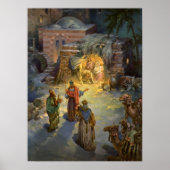 Weihnachtskrippe aus Weihnachten mit Besuch Magi Poster (Vorne)