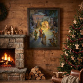 Weihnachtskrippe aus Weihnachten mit Besuch Magi Poster