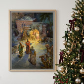 Weihnachtskrippe aus Weihnachten mit Besuch Magi Poster