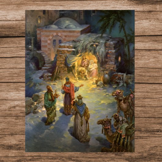 Weihnachtskrippe aus Weihnachten mit Besuch Magi Poster