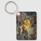 Weihnachtskrippe aus Weihnachten mit Besuch Magi Schlüsselanhänger (Vorderseite)