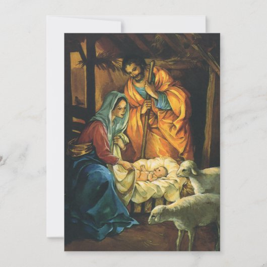 Weihnachtskrippe, Baby Jesus in Gefahr (Vorderseite)