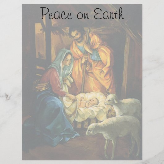 Weihnachtskrippe, Baby Jesus in Gefahr (Vorderseite)